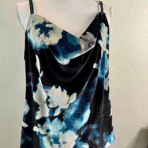 Blue black Sleeveless business casual top